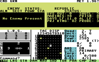 Star Fleet screenshot 4 for Commodore 64
